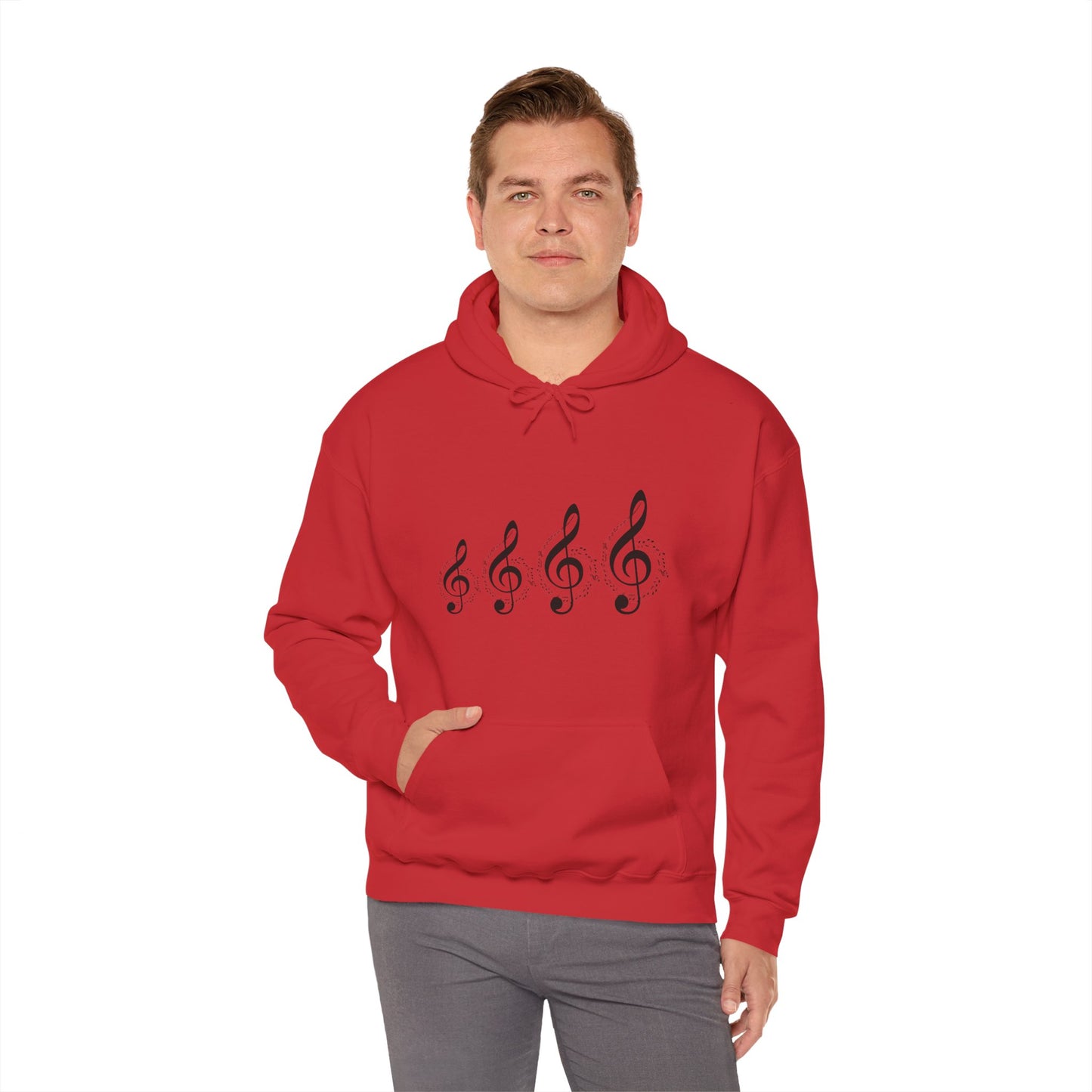 Treble Clef Hoodie – Minimal Music Note Graphic Sweatshirt for Musicians