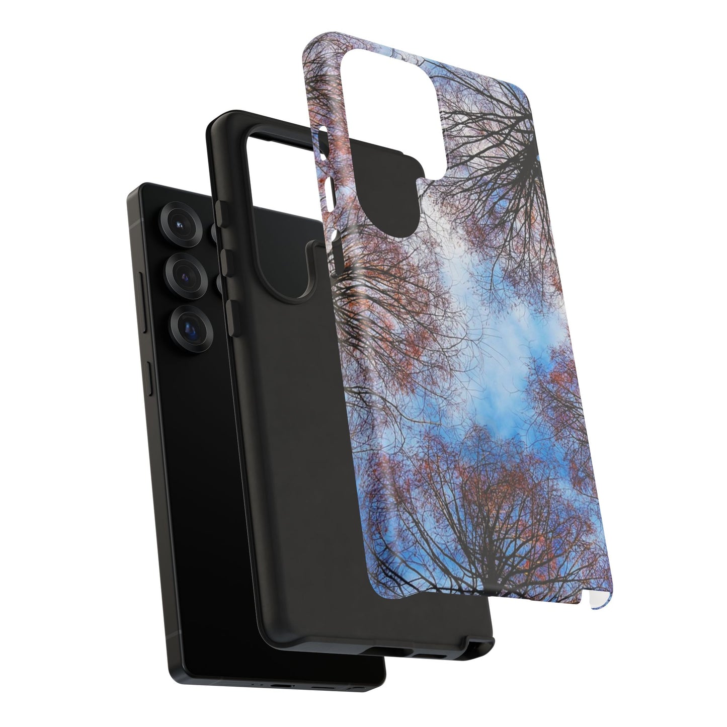 Skyward Trees Phone Case — Nature Forest Canopy Protective Tough Case