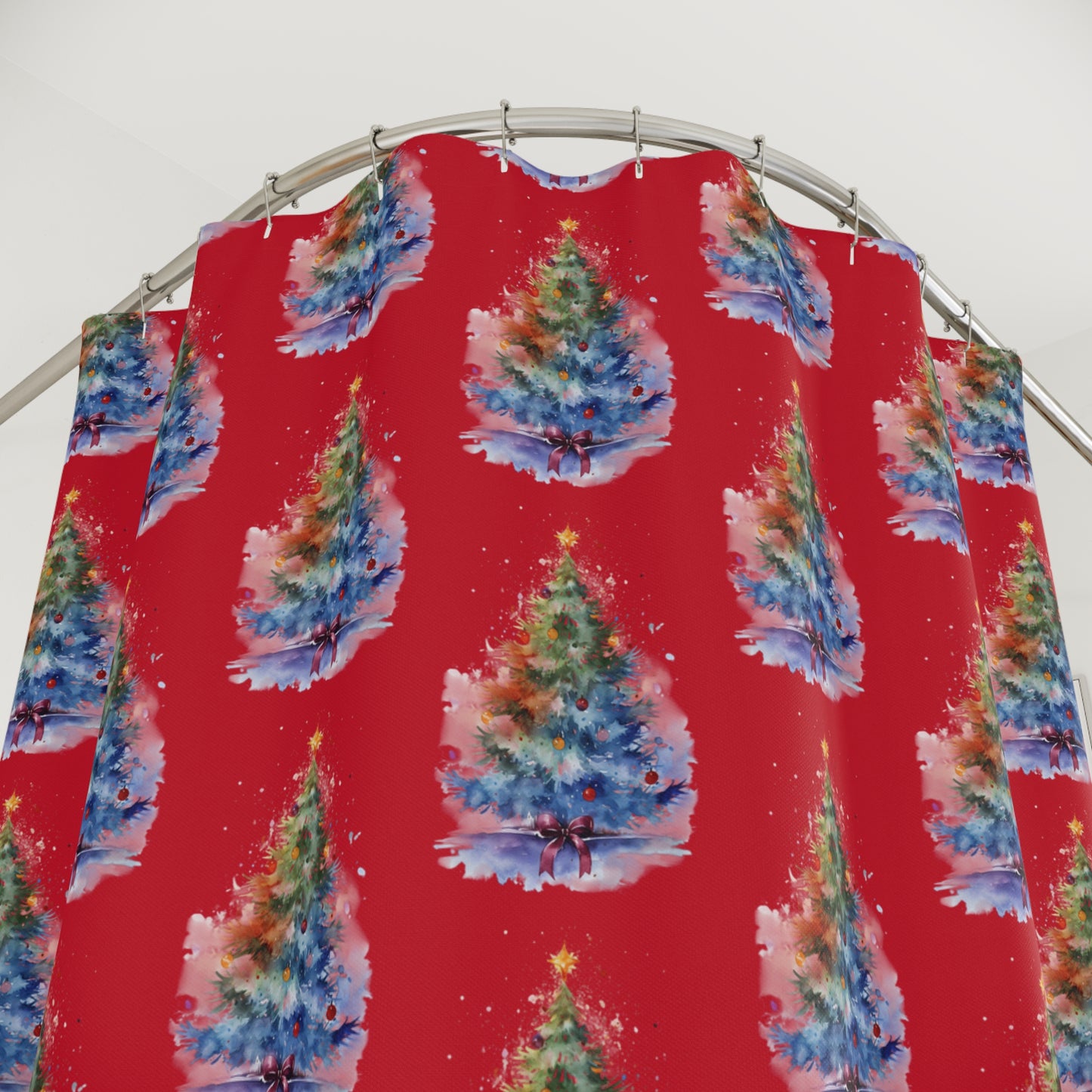 Christmas Tree Shower Curtain, Festive Bathroom Decor, Holiday Home Accessory, Seasonal Gift, Christmas Decorations