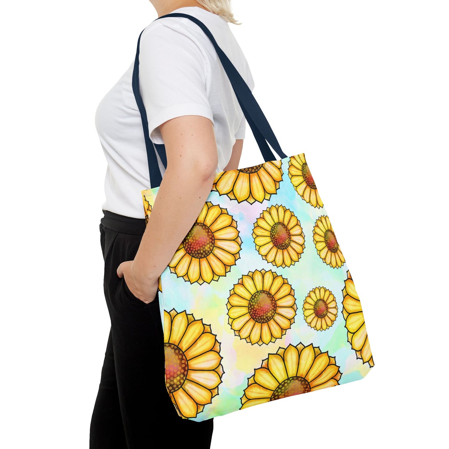 Sunny Floral Tote Bag, Eco-Friendly Shopping Bag, Beach Bag Summer Accessory