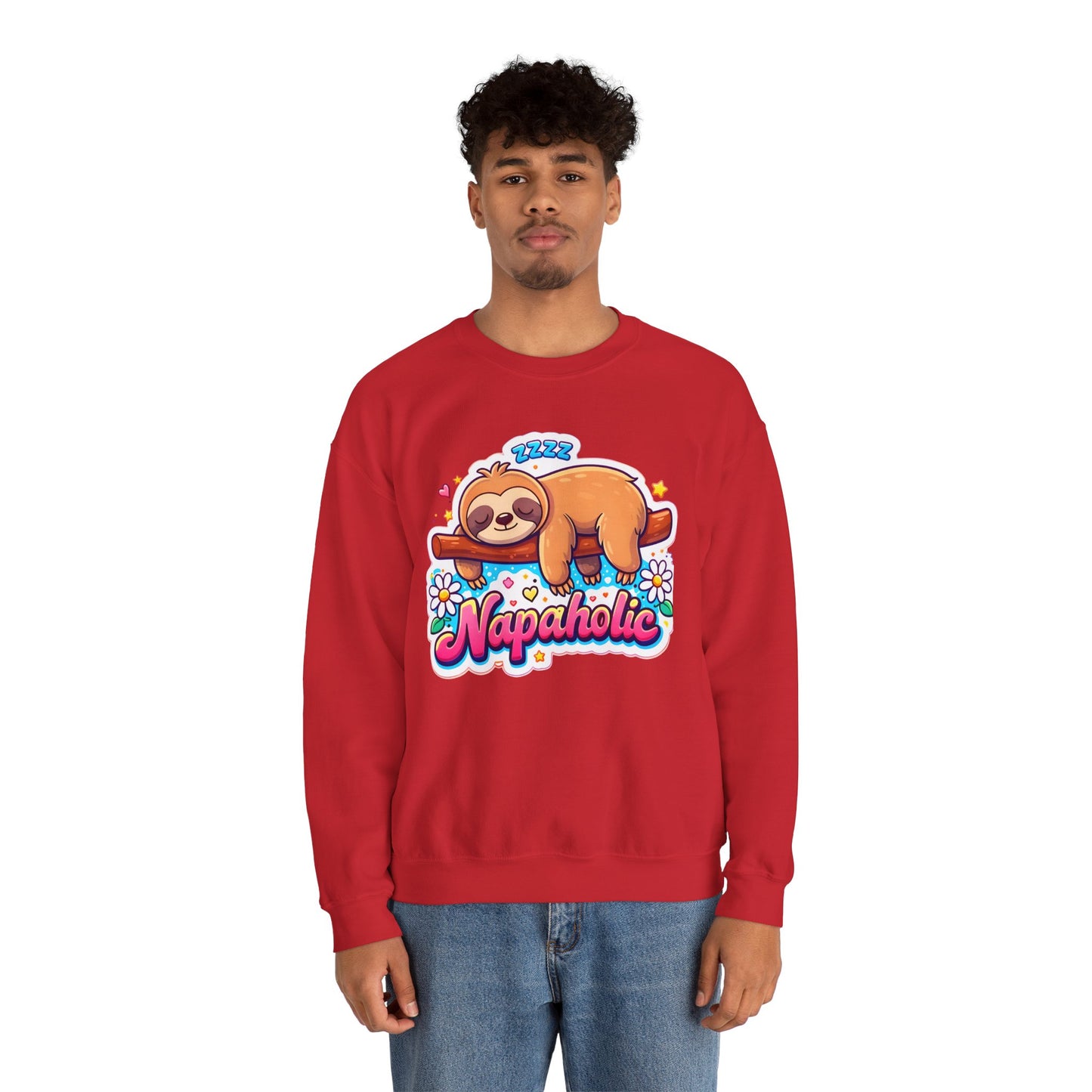 Napaholic Sweatshirt — Cute Sloth Nap Lover Crewneck