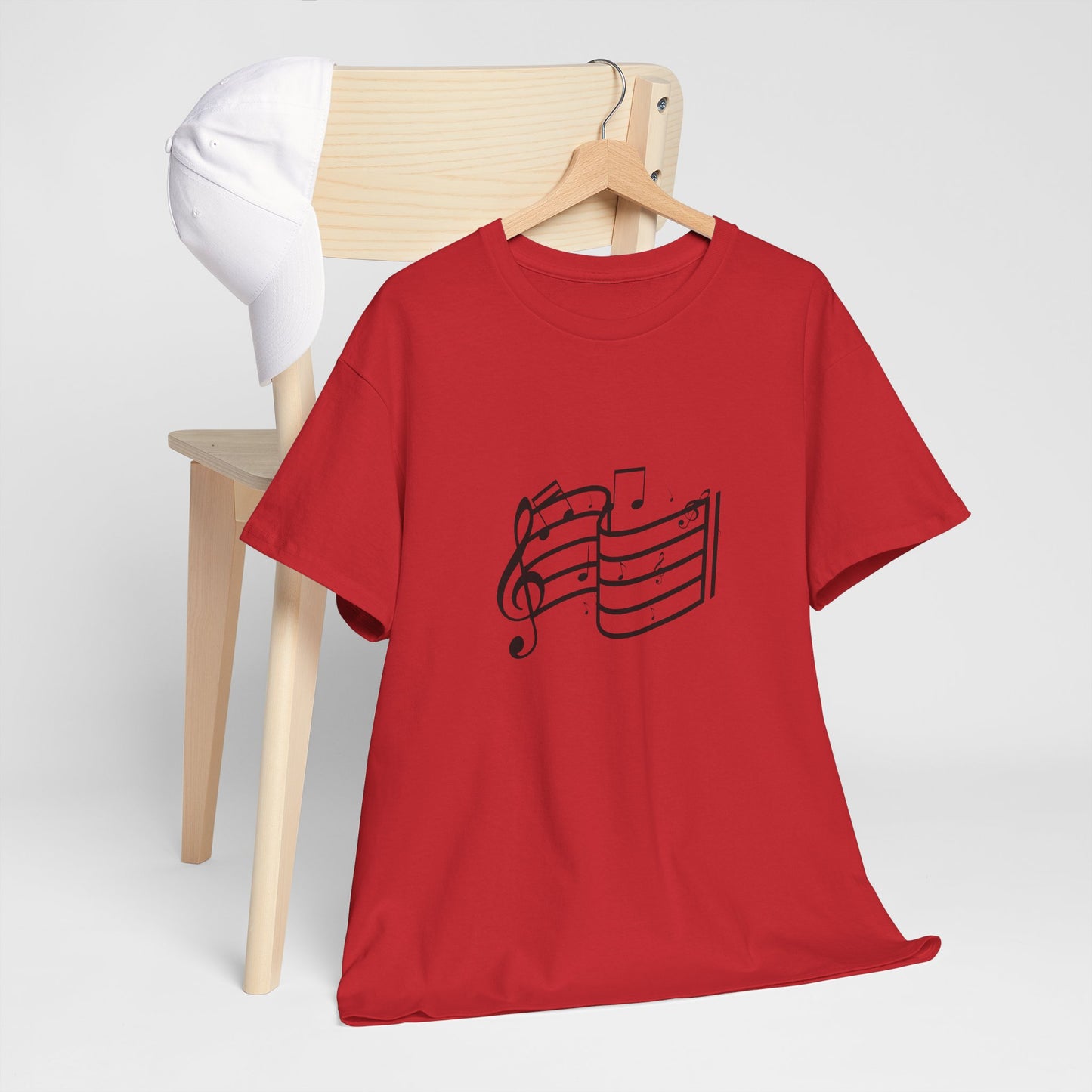 Music Notes T‑Shirt — Minimalist Sheet Music Tee for Musicians & Music Lovers