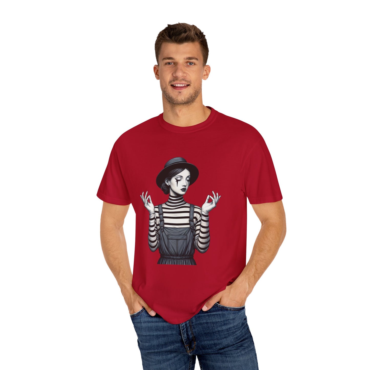 Gothic Striped Graphic Unisex T-Shirt, Edgy Casual Wear
