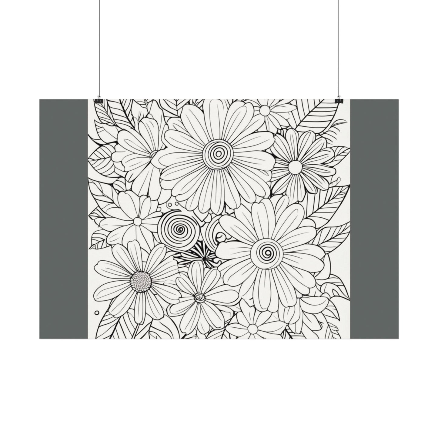COLOR IT YOURSELF Line Art Poster — Textured Matte Print