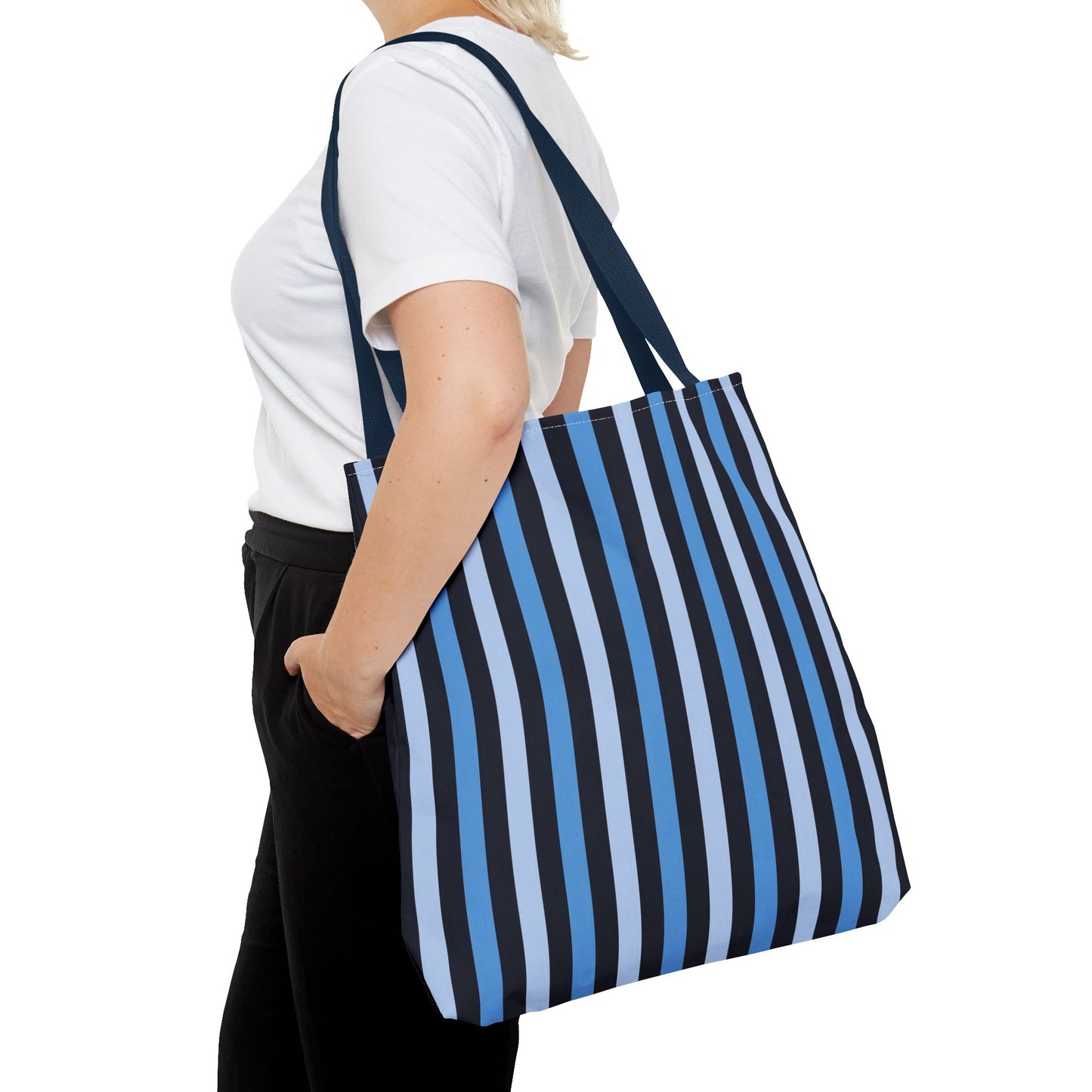 Stylish Striped Tote Bag, Beach Bag, Shopping Tote, Everyday Carryall, Reusable Grocery Bag, Gift for Her