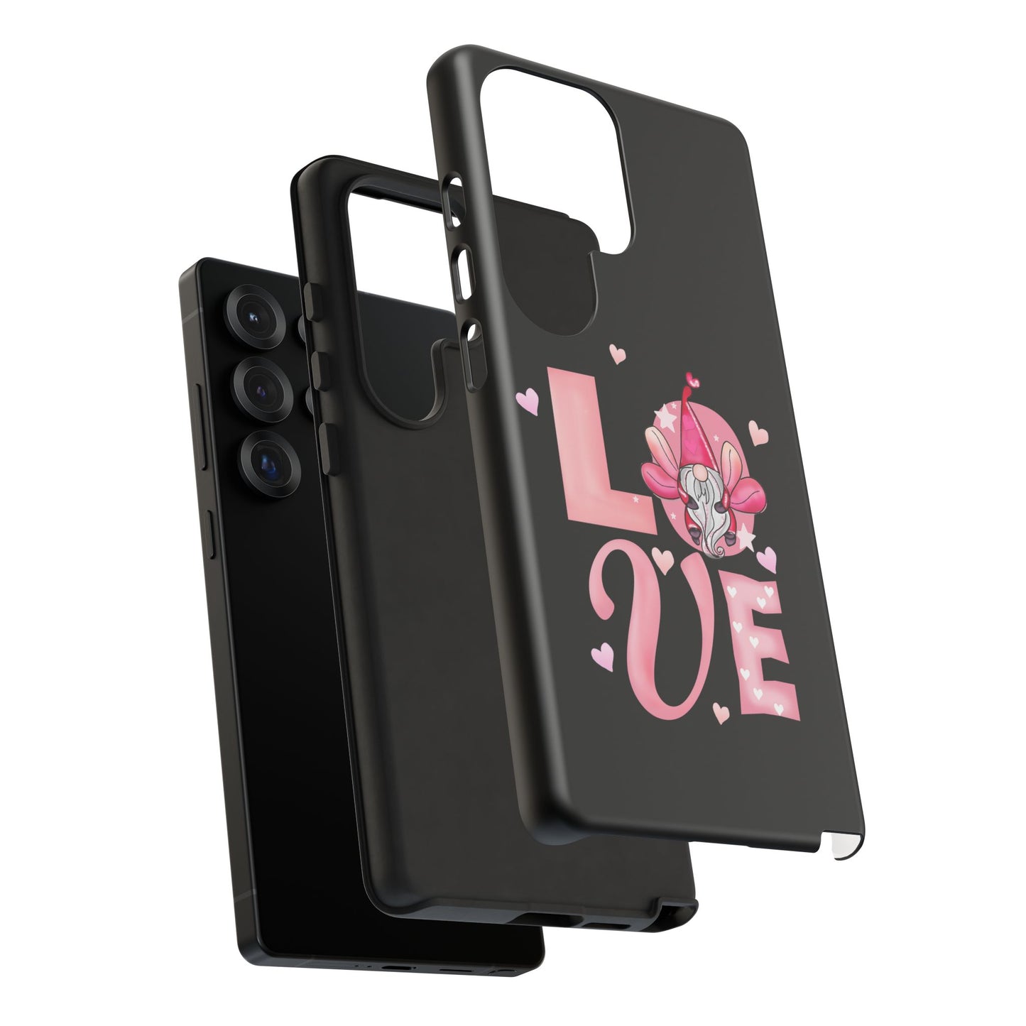 Love Gnome Phone Case — Cute Pink Heart Valentines Protective Case