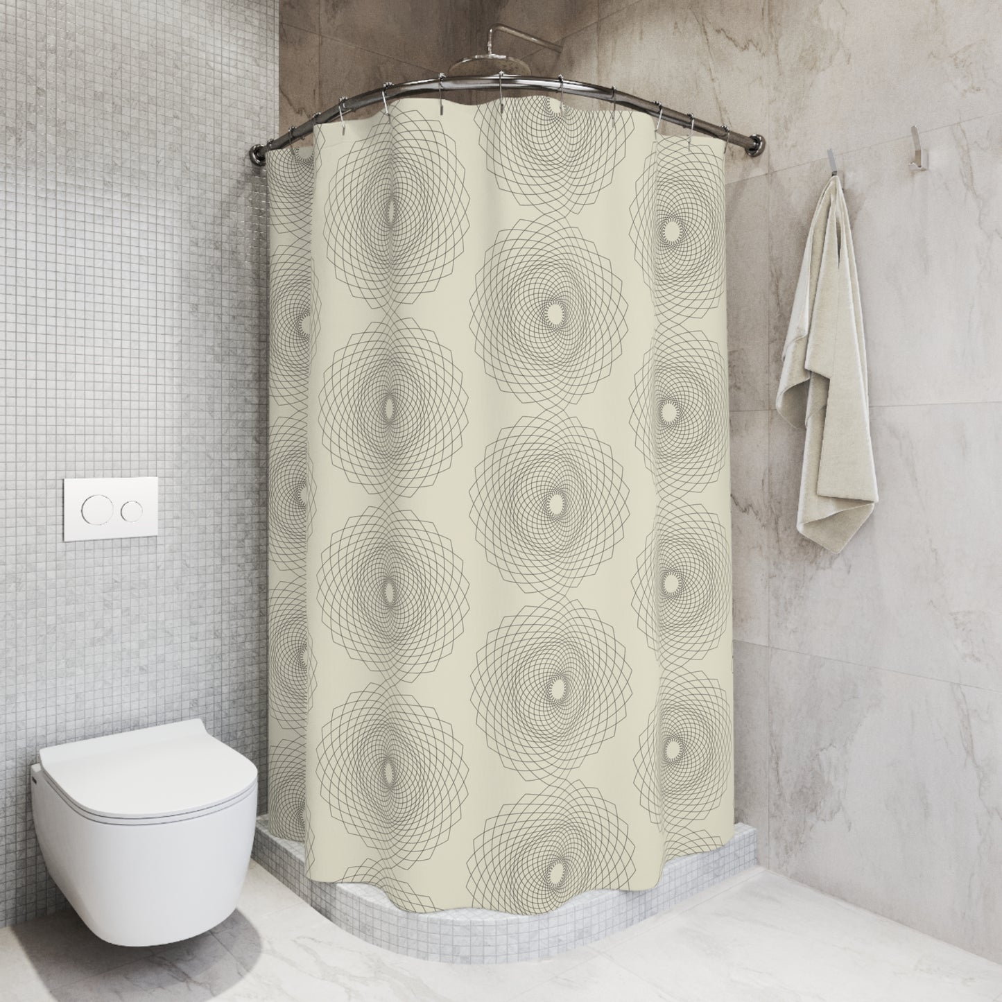 Abstract Geometric Shower Curtain