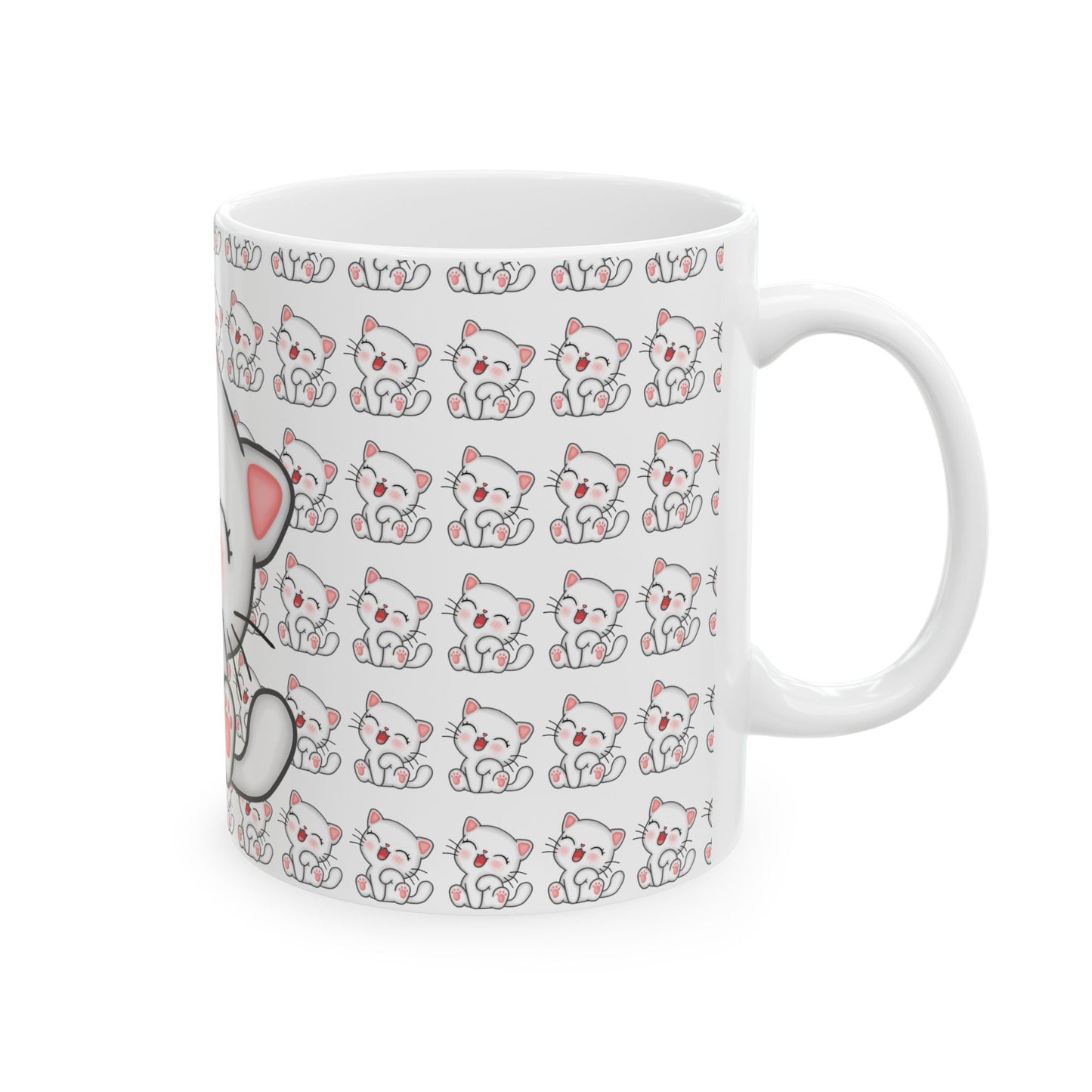 Cute Cat Ceramic Mug - Adorable Gift for Cat Lovers, Coffee or Tea Lover's Dream, Kawaii Kitchenware, Perfect for Birthdays or Holidays