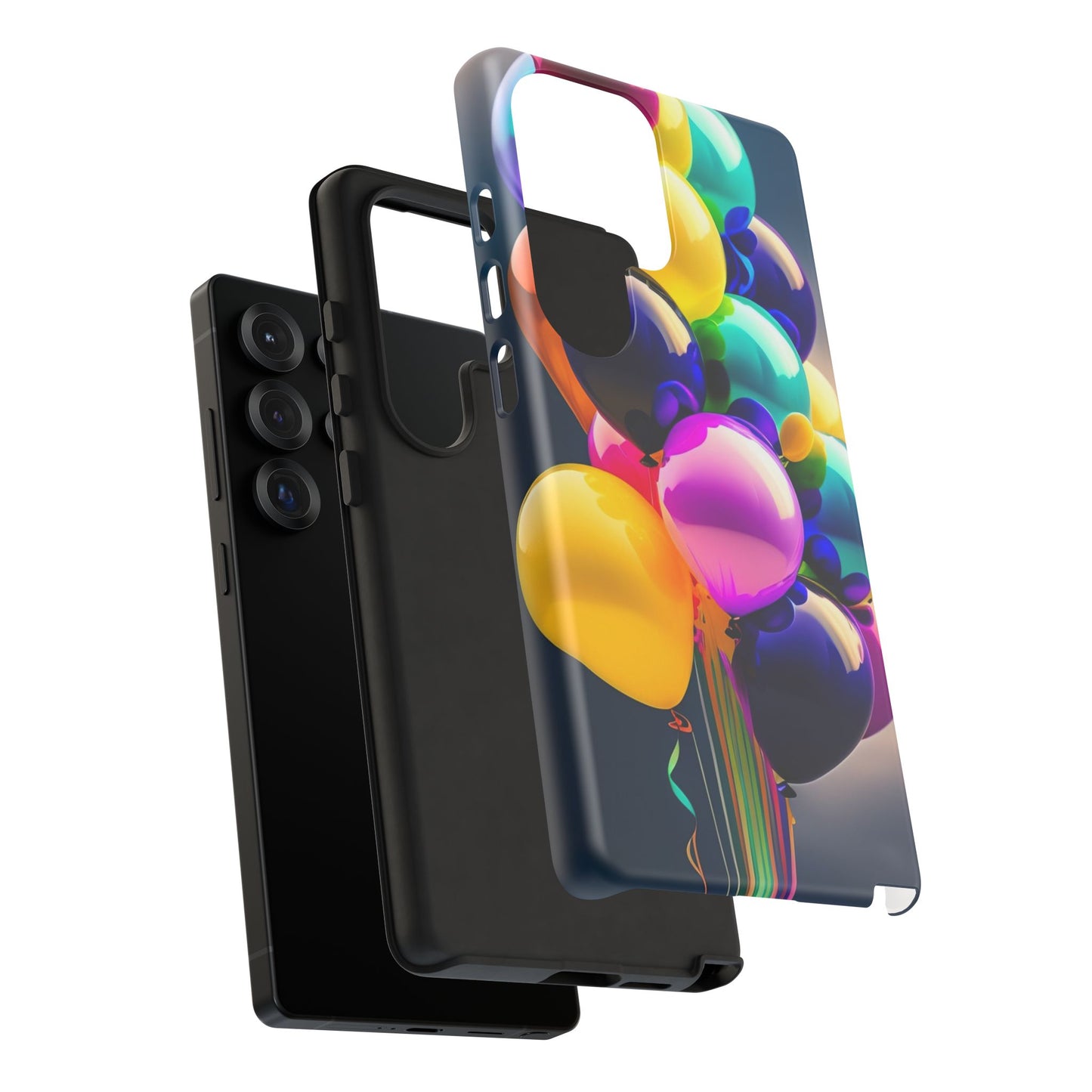 Colorful Balloon Tough Phone Case — Vibrant Party Balloons Protective Cover