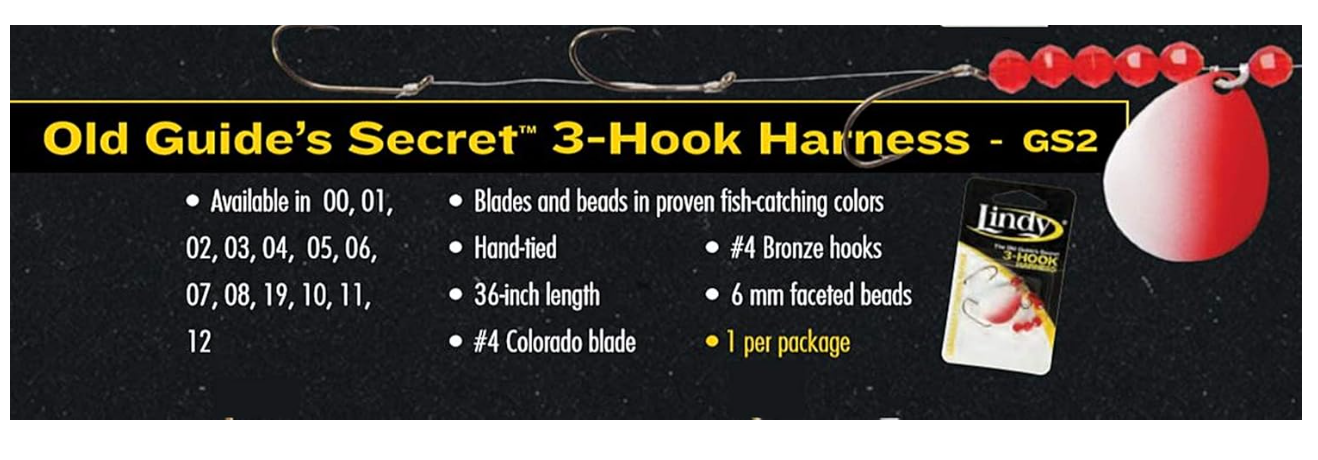 Lindy Old Guide's Secret 3-Hook Harness Brand: Lindy