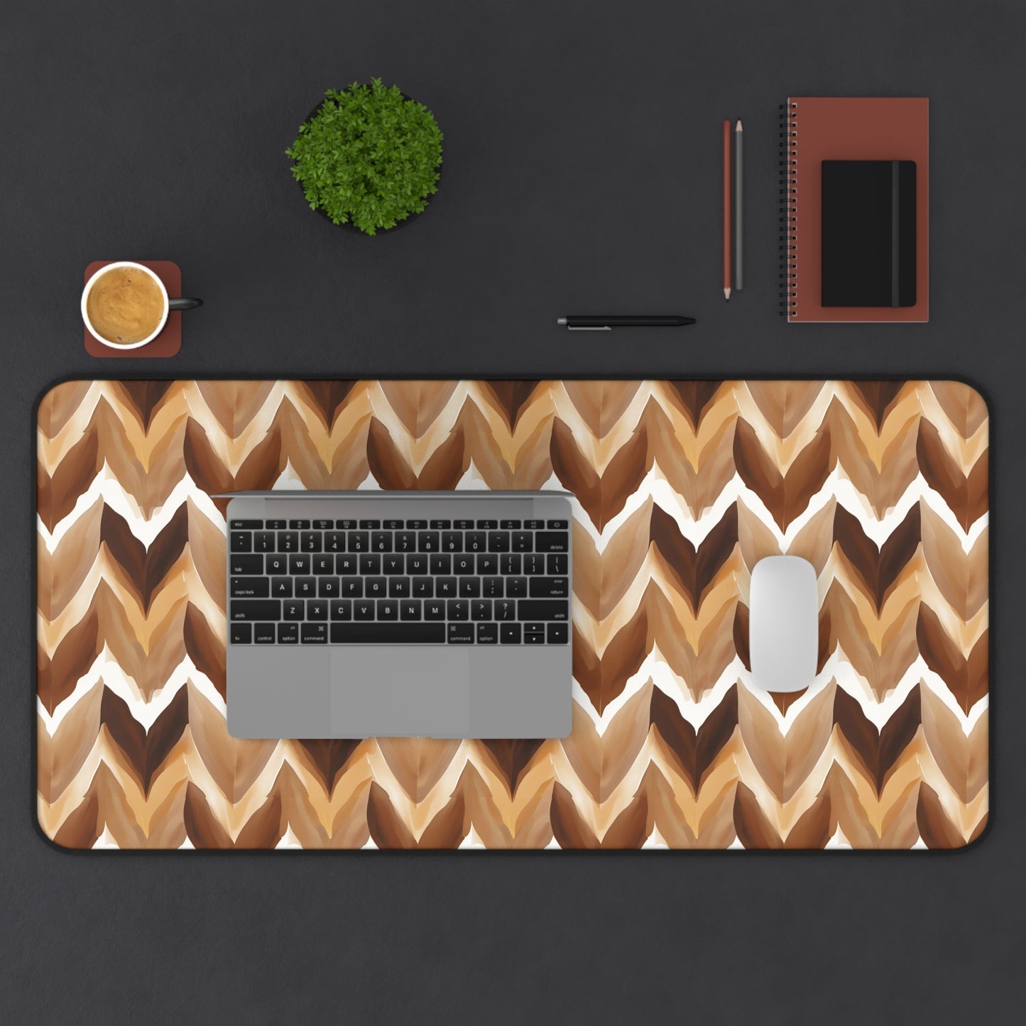 Stylish Geometric Desk Mat - Modern Office Decor for Workspace