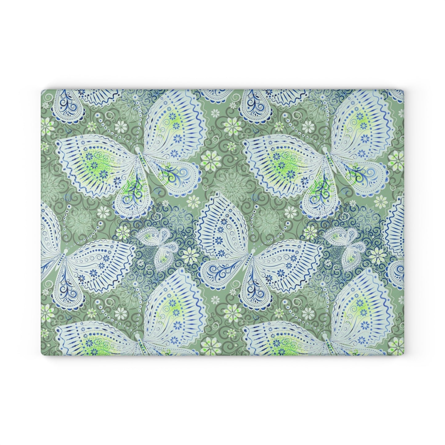 Butterfly Glass Cutting Board, Nature Decor, Kitchen Art, Gift for Foodies, Unique Serving Platter, Eco-Friendly Kitchenware