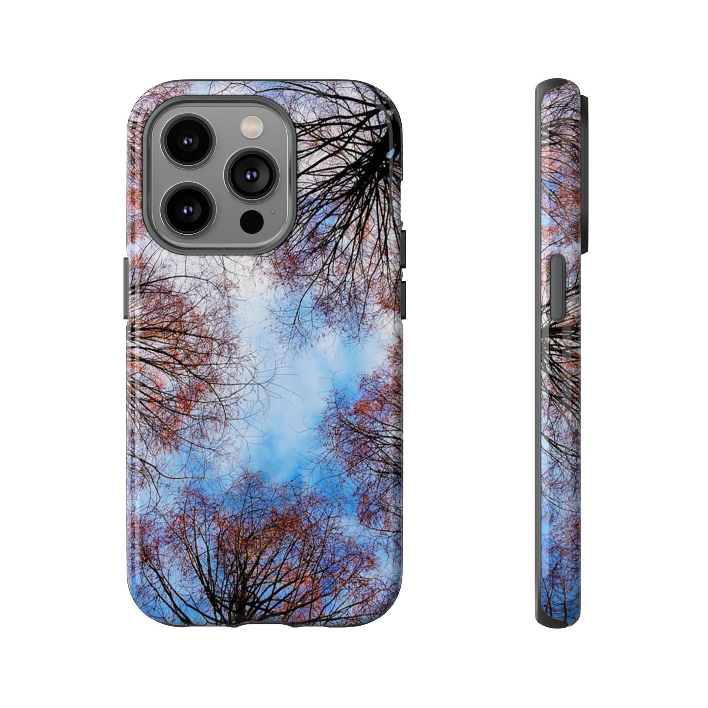 Skyward Trees Phone Case — Nature Forest Canopy Protective Tough Case