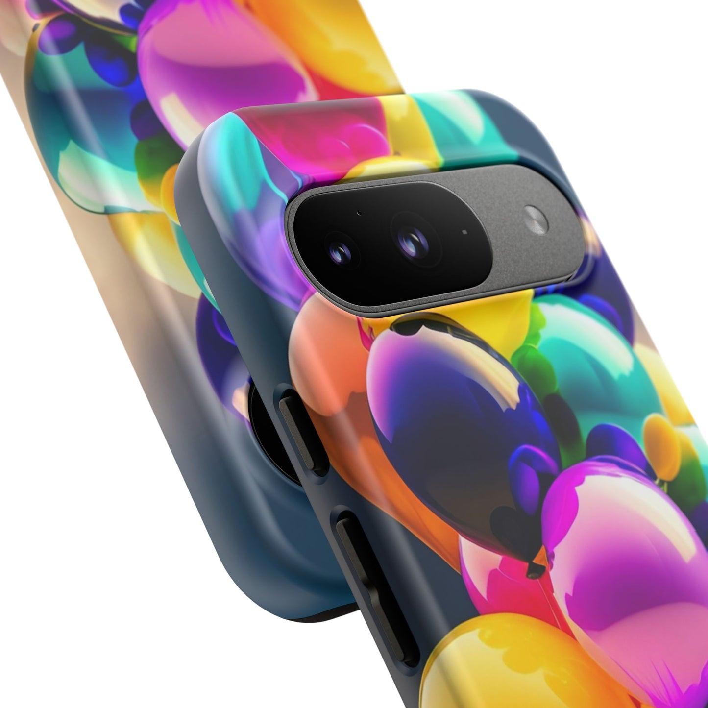 Colorful Balloon Tough Phone Case — Vibrant Party Balloons Protective Cover