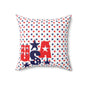 Patriotic USA Star Square Pillow, Throw Cushion, Home Decor, Independence Day Gift, Americana Style, USA Flag Decor