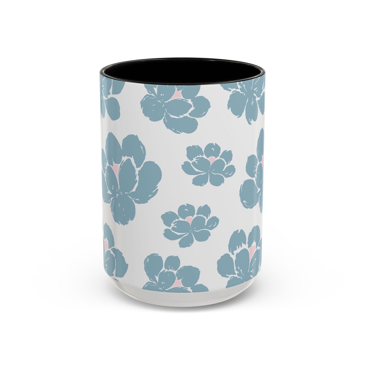 Floral Accent Coffee Mug - Elegant Drinkware, Perfect Gift for Her, Home Decor, Mother's Day, Birthday, Coffee Lovers