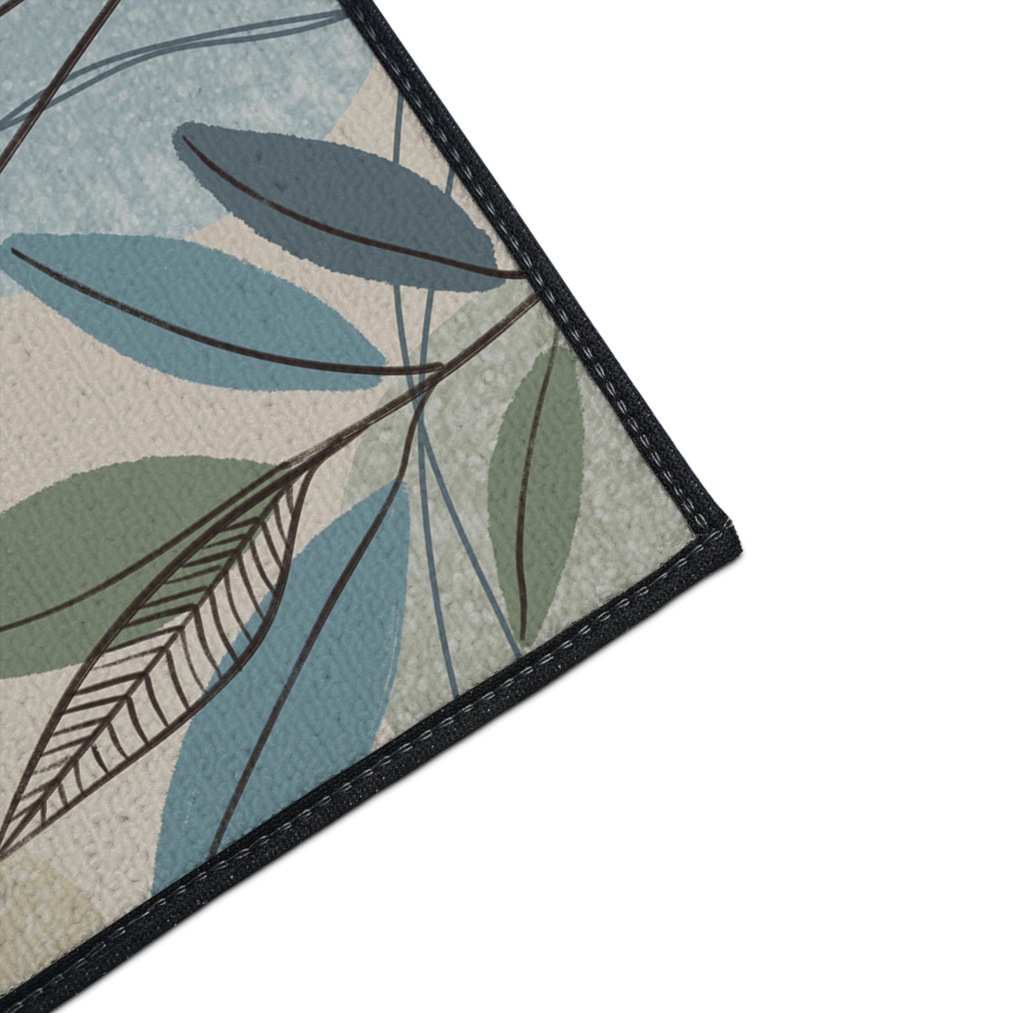 Leaf Pattern Heavy-Duty Floor Mat — Durable Indoor Entry Rug for Kitchen & Mudroom