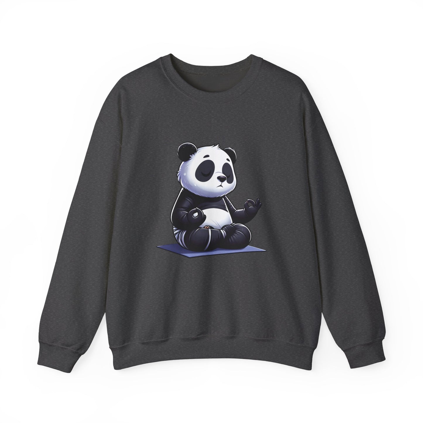 Crewneck Sweatshirt — Meditating Panda Graphic Cozy Pullover