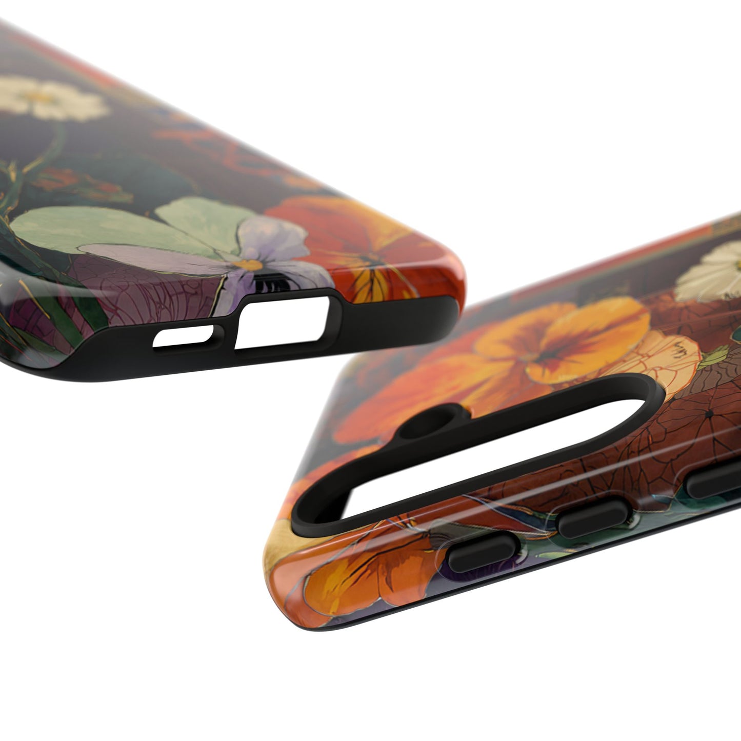 Floral Pansy Tough Phone Case — Vintage Botanical Protection