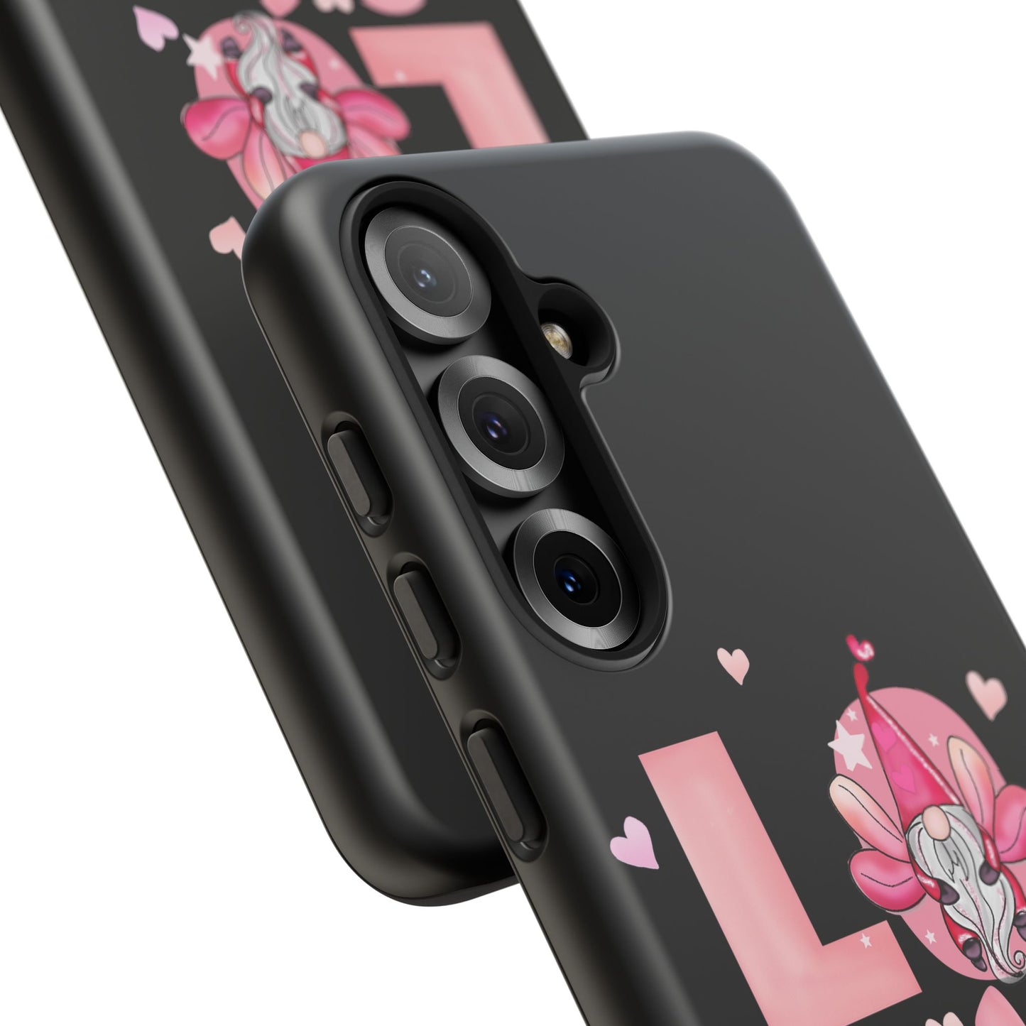 Love Gnome Phone Case — Cute Pink Heart Valentines Protective Case