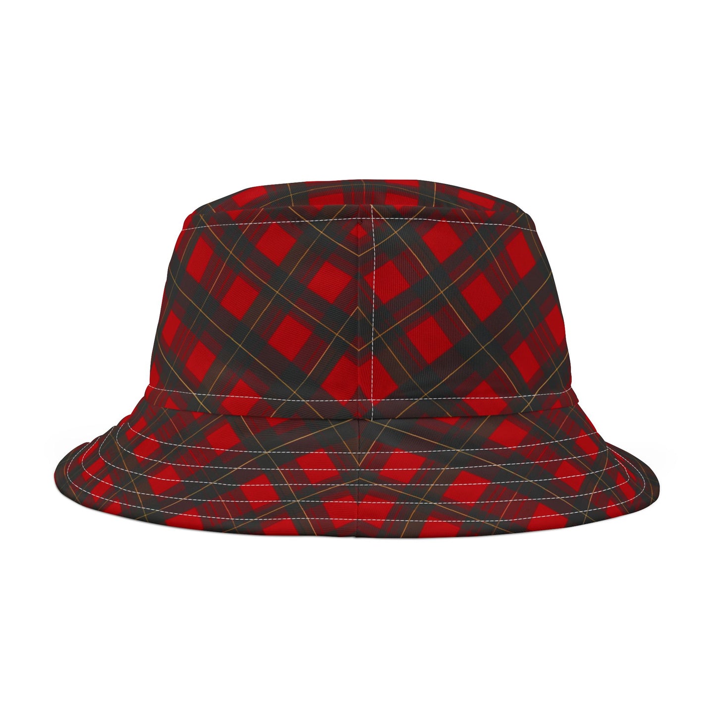 Red Plaid Bucket Hat - Classic Lumberjack Check