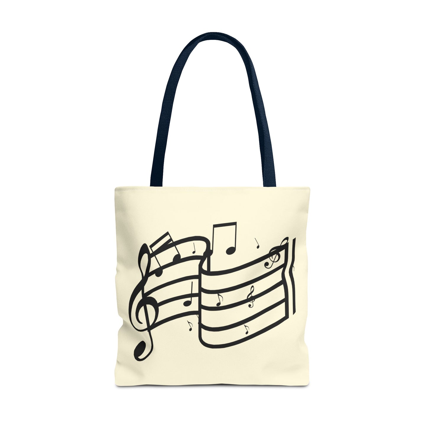 Music Notes Tote Bag — Sheet Melody Canvas Tote for Musicians & Music Lovers