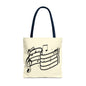 Music Notes Tote Bag — Sheet Melody Canvas Tote for Musicians & Music Lovers