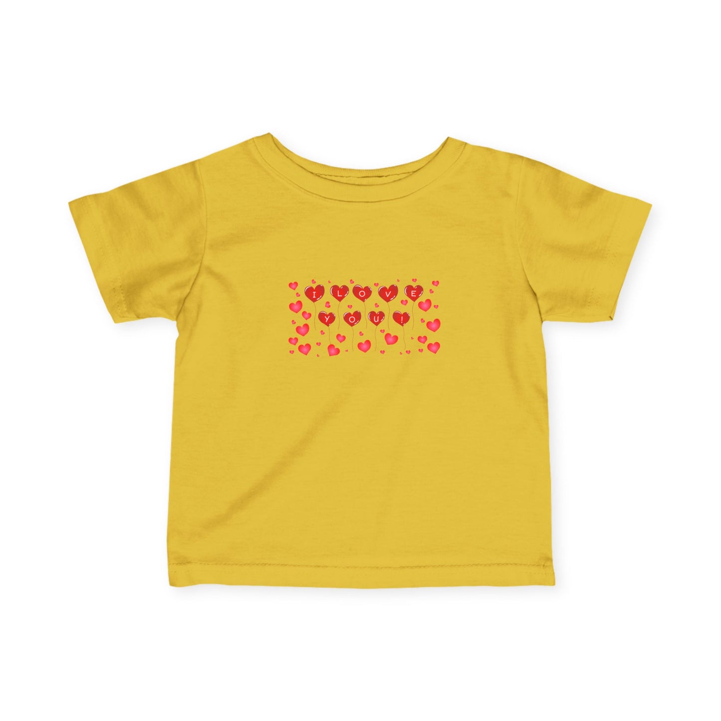 Infant Tee — Red Heart Pattern Baby Shirt (Valentine’s Day)