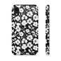 Floral Noir Tough Phone Case — Black & White Flower Protective Cover