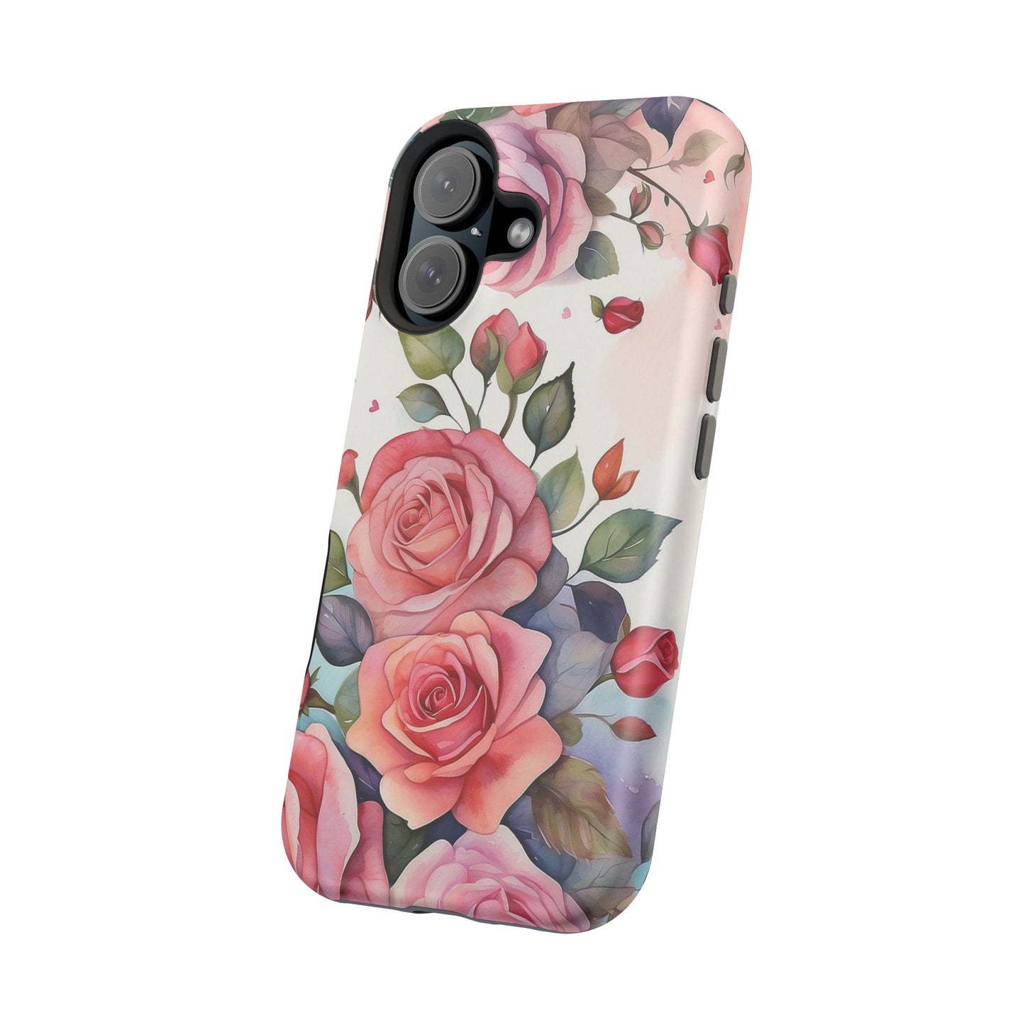 Floral Rose Magnetic Phone Case — Impact-Resistant Protective Cover