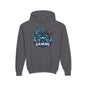 Youth Gaming Hoodie — Robotic Gamer Emblem Sweatshirt