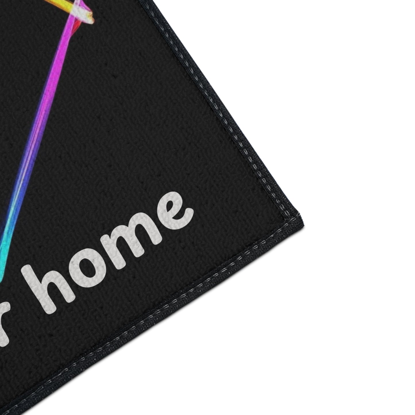 Welcome to Our Home Floor Mat — Colorful Wave Entrance Rug