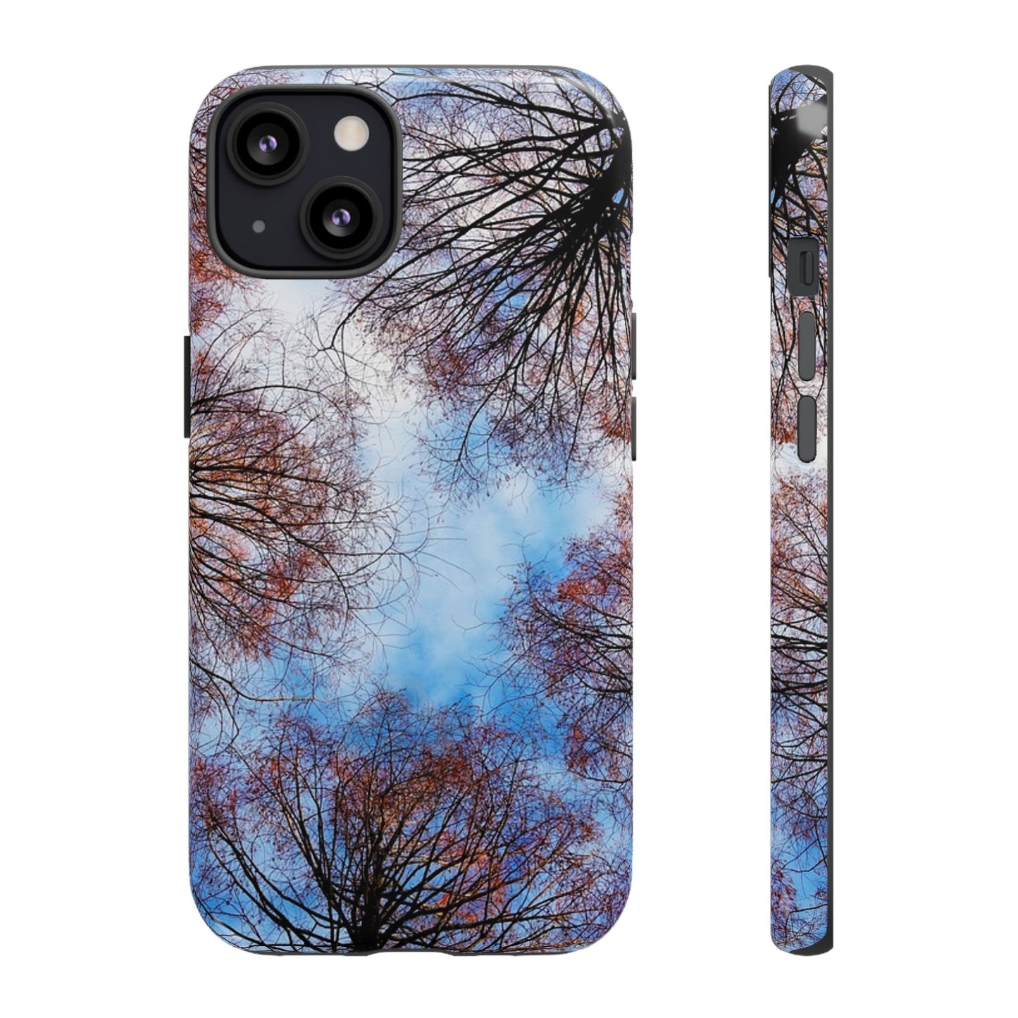 Skyward Trees Phone Case — Nature Forest Canopy Protective Tough Case
