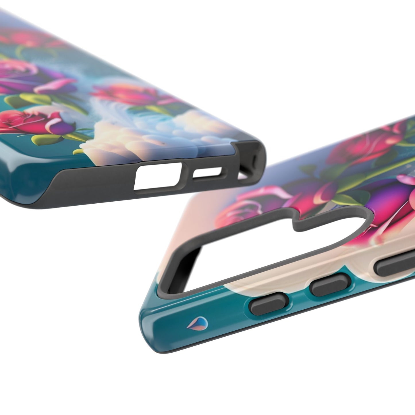 Floral Dream Tough Phone Case — Rose Bouquet Clouds Design