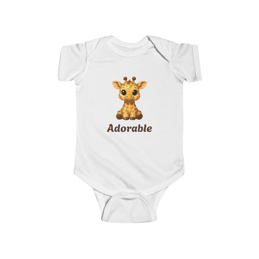 Adorable Giraffe Baby Bodysuit, Cute Infant Outfit, Baby Shower Gift