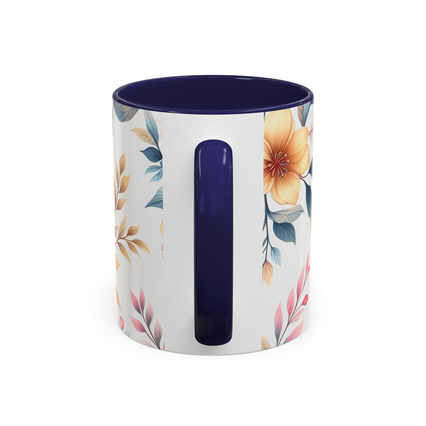 Floral Accent Coffee Mug - Perfect Gift for Tea Lovers, Home Decor, Kitchen Accessories, Mother's Day, Coffee Enthusiasts