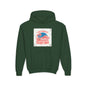California Surfing Youth Hoodie — Retro Beach Palm Tree Surf Graphic