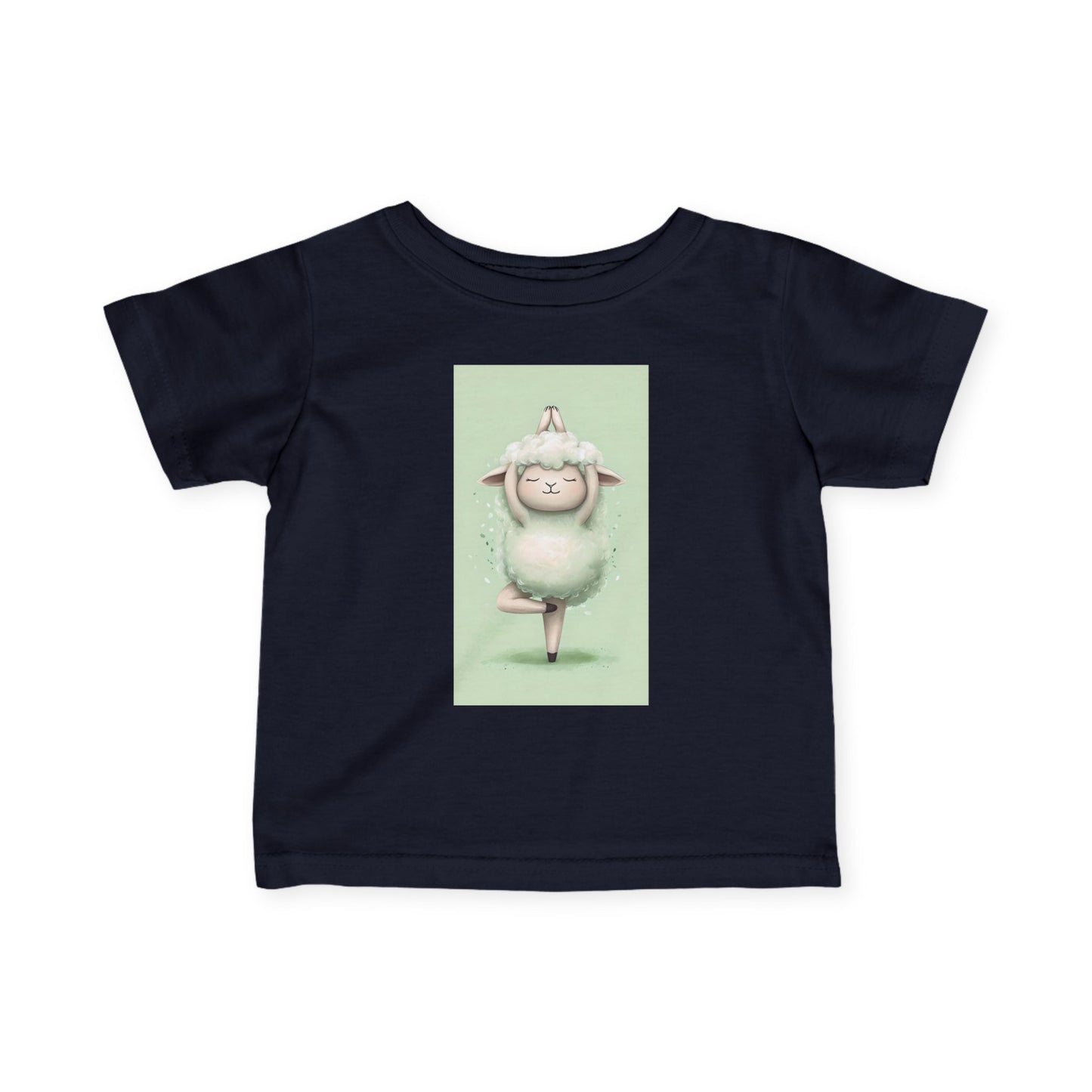 Infant Tee — Cute Ballet Sheep Baby Shirt ("Little Ballerina" Design)