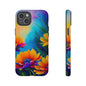 Floral Sunset Tough Phone Case — Vibrant Watercolor Flowers Protective Cover