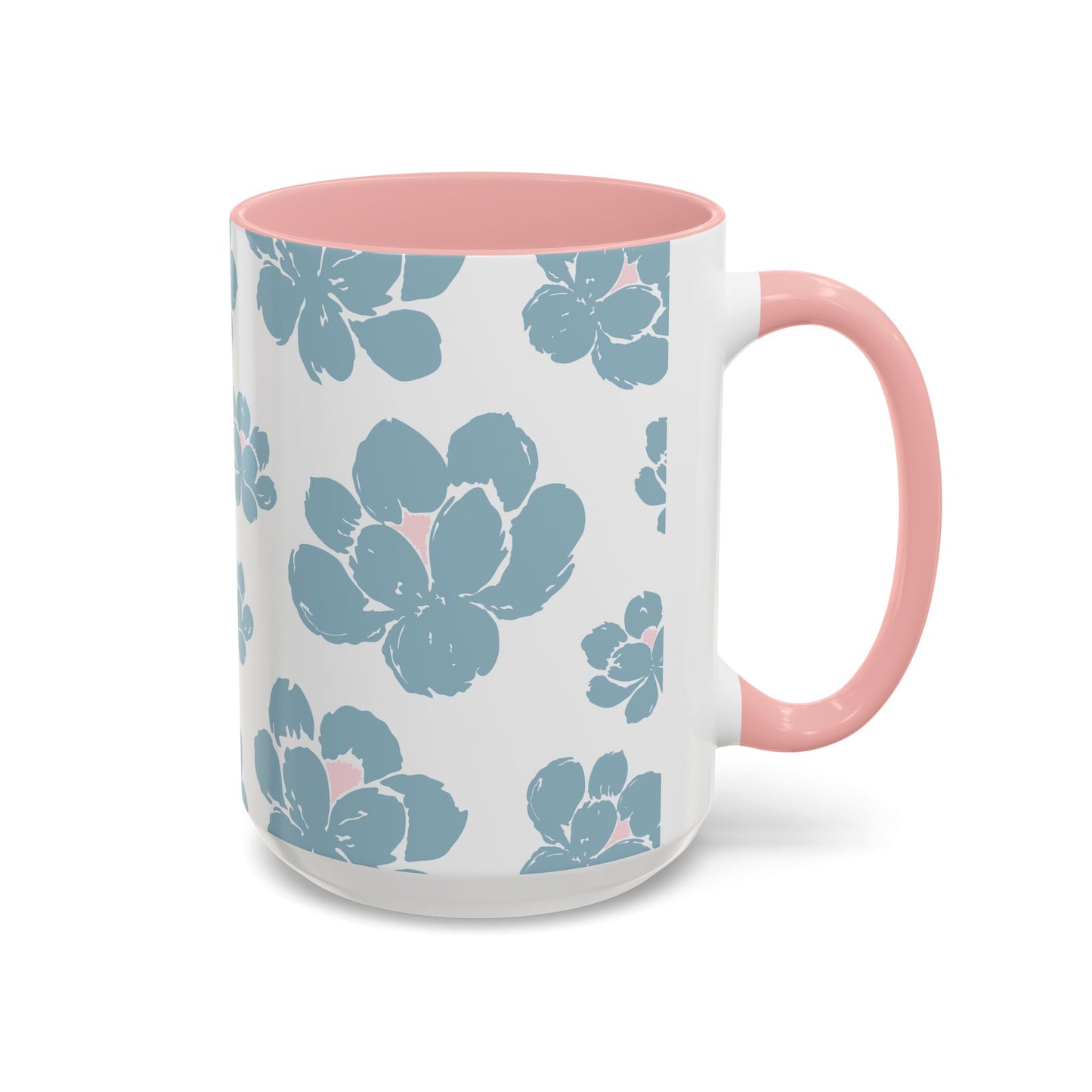 Floral Accent Coffee Mug - Elegant Drinkware, Perfect Gift for Her, Home Decor, Mother's Day, Birthday, Coffee Lovers