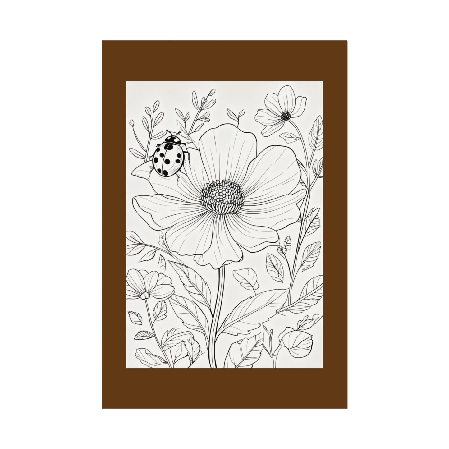 COLOR IT YOURSELF  Line Art Poster — Textured Matte Print