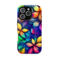 Floral Prism Magnetic Impact-Resistant Phone Case — Colorful Gradient Petal Design