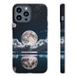 Moonlit Reflection Phone Case — Night Sky Moon & Clouds Tough Case