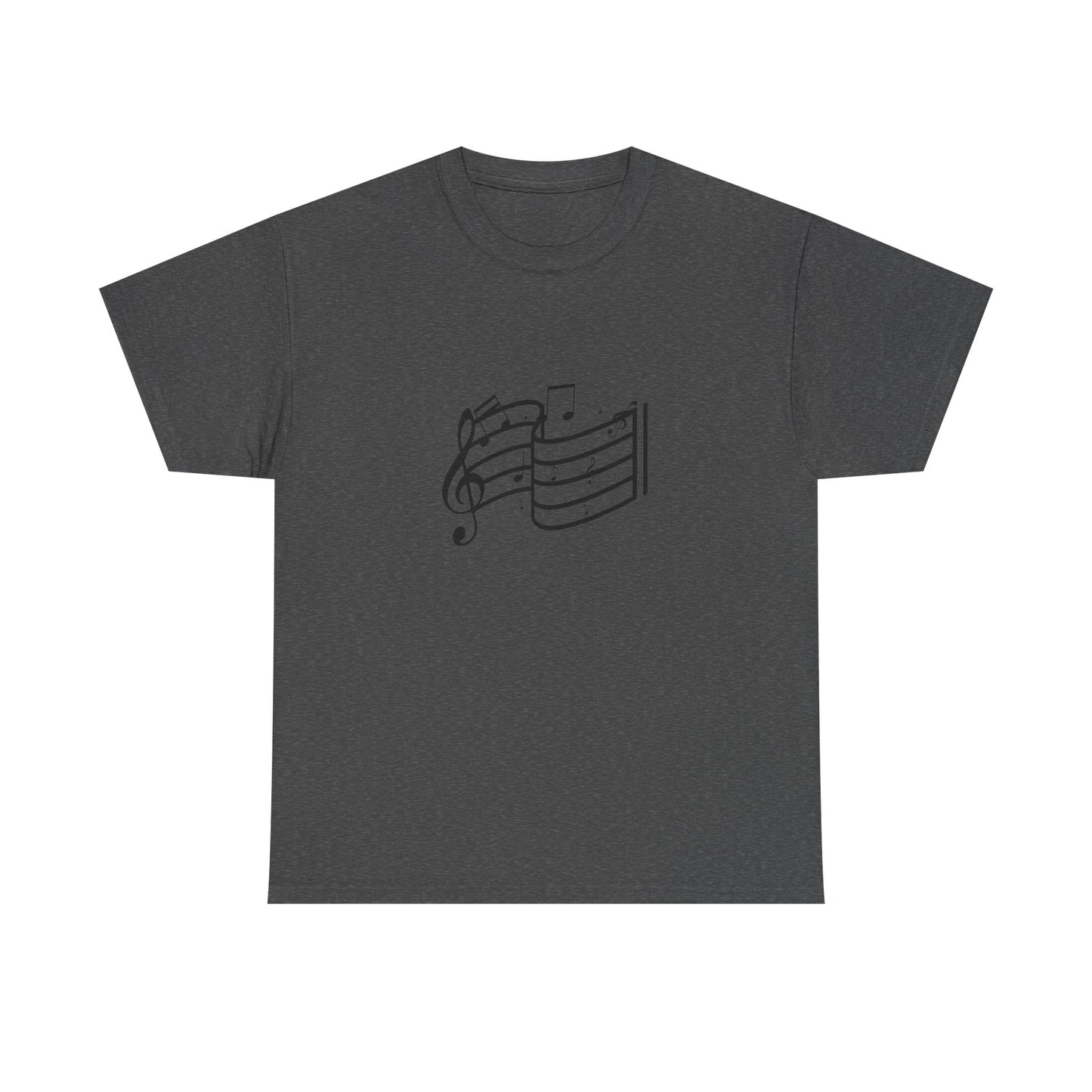Music Notes T‑Shirt — Minimalist Sheet Music Tee for Musicians & Music Lovers
