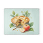 Artisan Glass Cutting Board with Apple Pie Design, Kitchen Decor, Gift for Bakers, Home Cooking, Foodie Gift