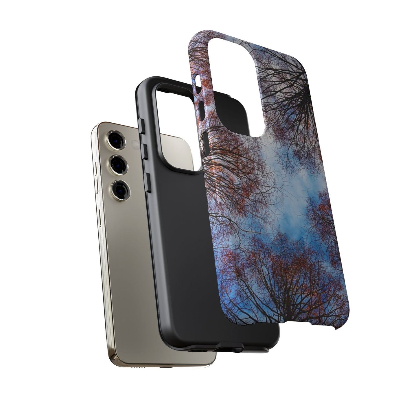 Skyward Trees Phone Case — Nature Forest Canopy Protective Tough Case
