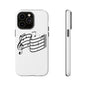 Musical Notes Phone Case — Black Treble Clef Music Staff Tough Case