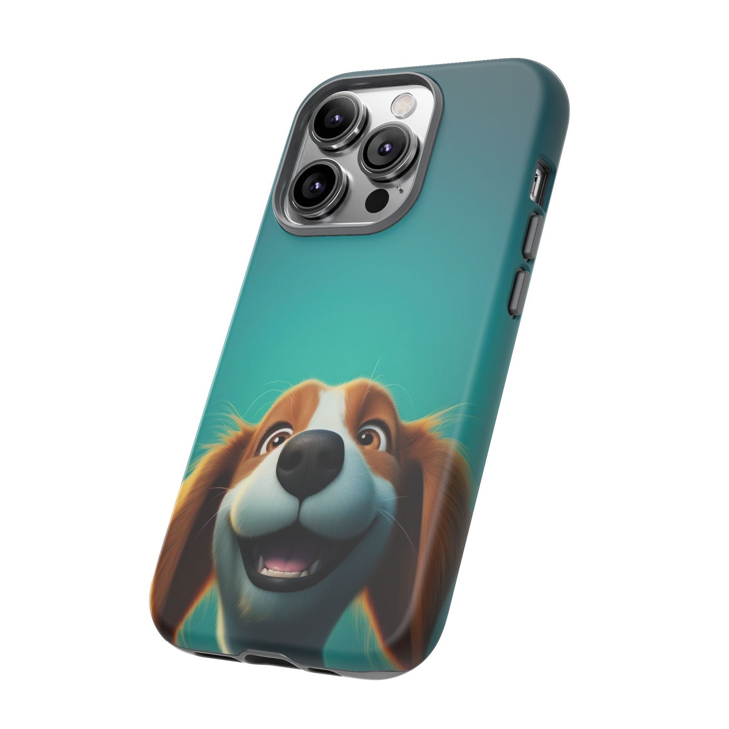 Happy Dog Phone Case — Cute Cartoon Puppy Protective Phone Cover