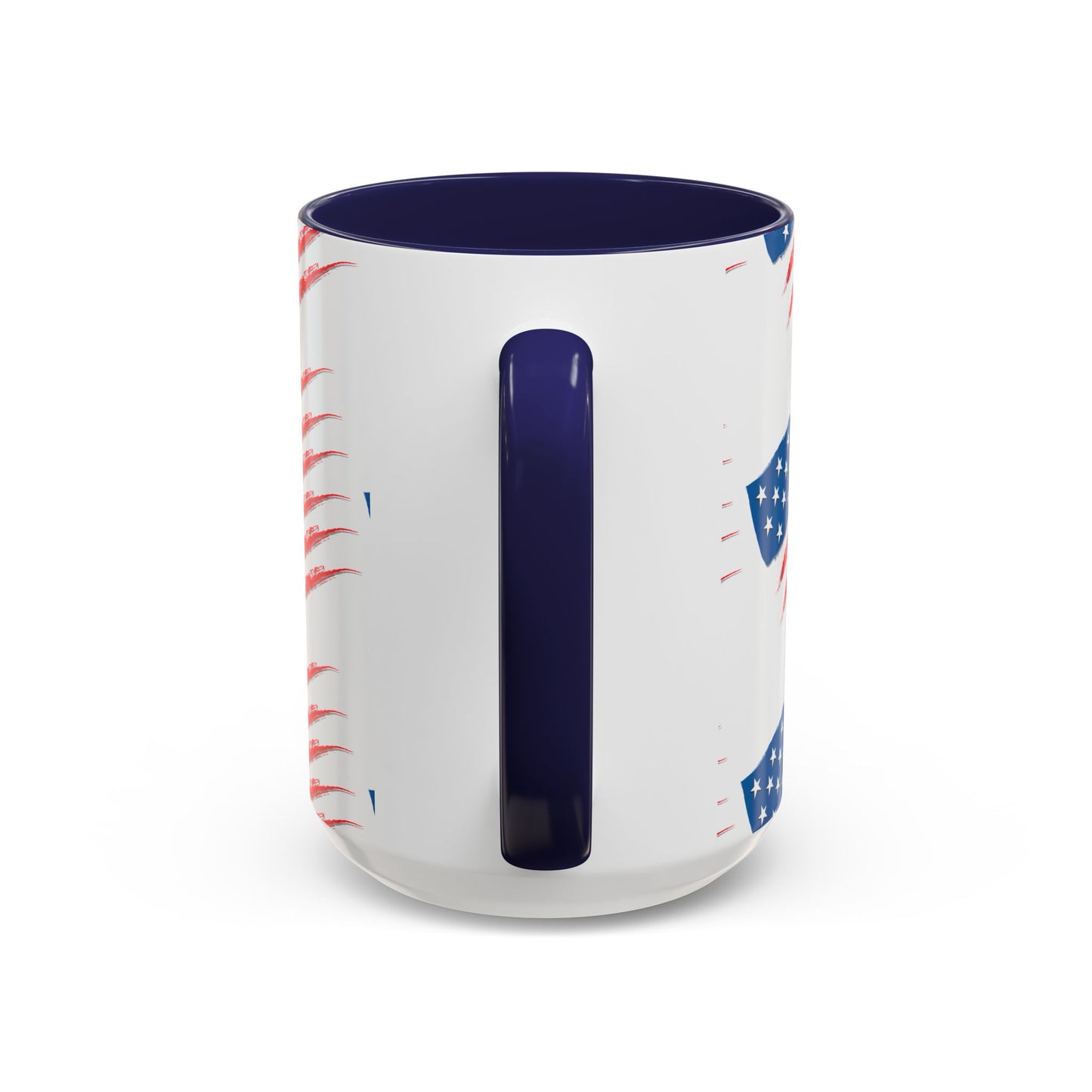 Patriotic Accent Coffee Mug | USA Flag Design
