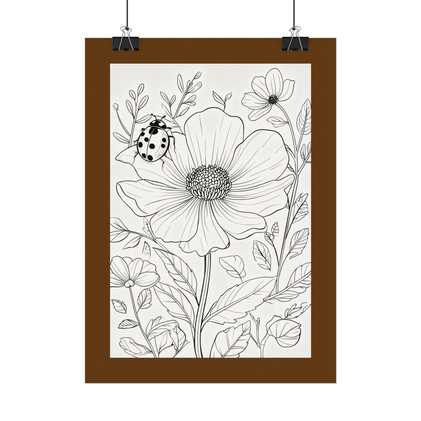 COLOR IT YOURSELF  Line Art Poster — Textured Matte Print